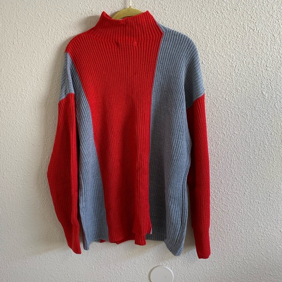 Liz Claiborne Red and Grey Striped Sweater NWT🌴 - Picture 2 of 7